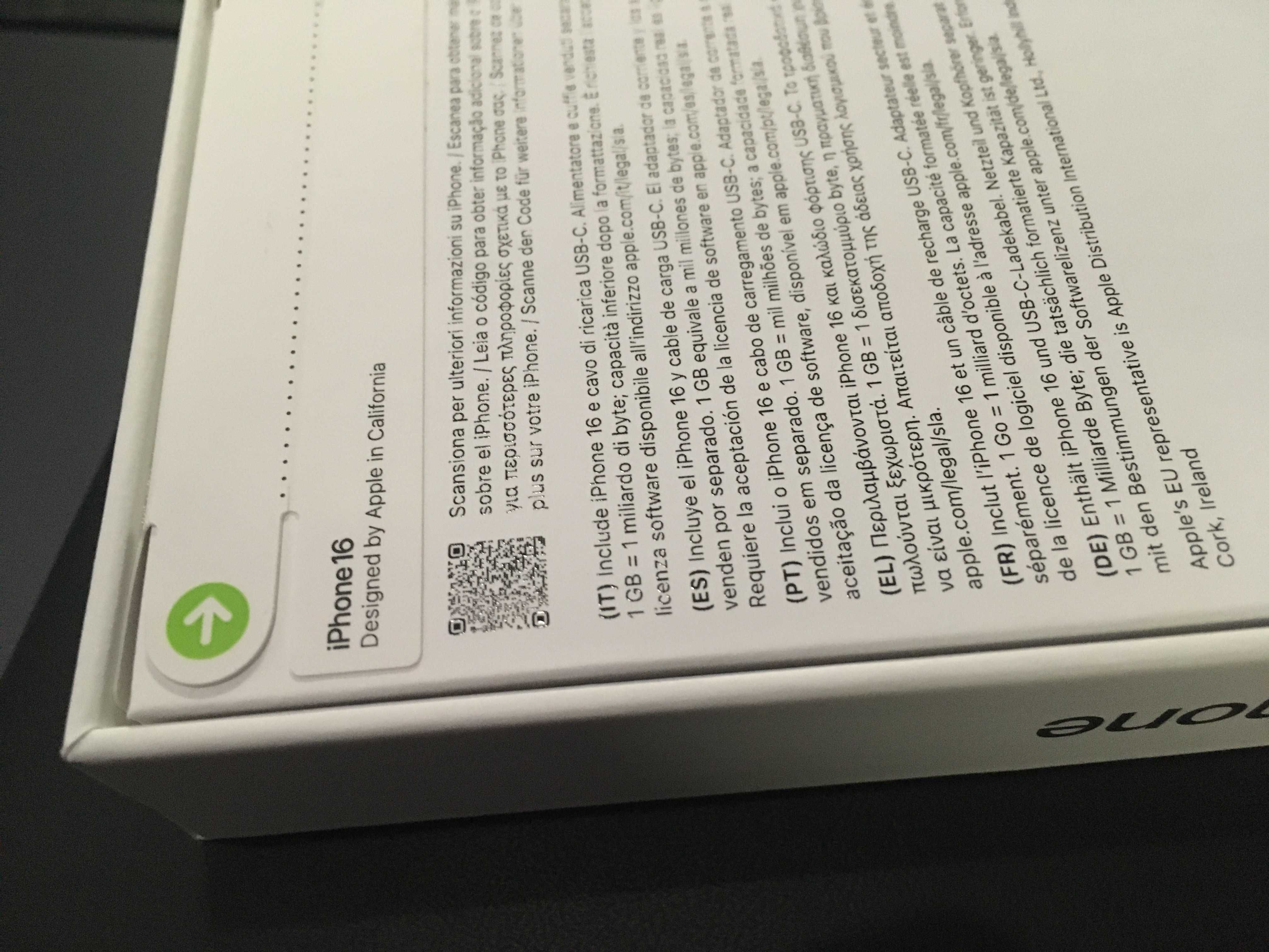 IPHONE 16(256GB) - novo
