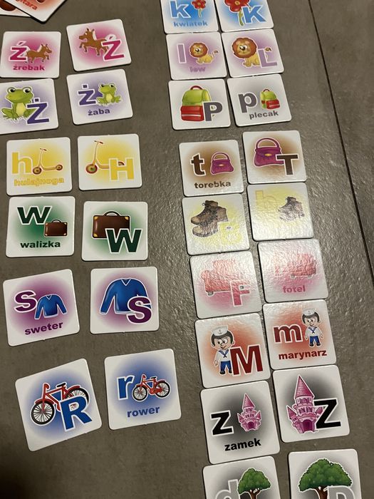 Nauka literek nauka czytania memory literki