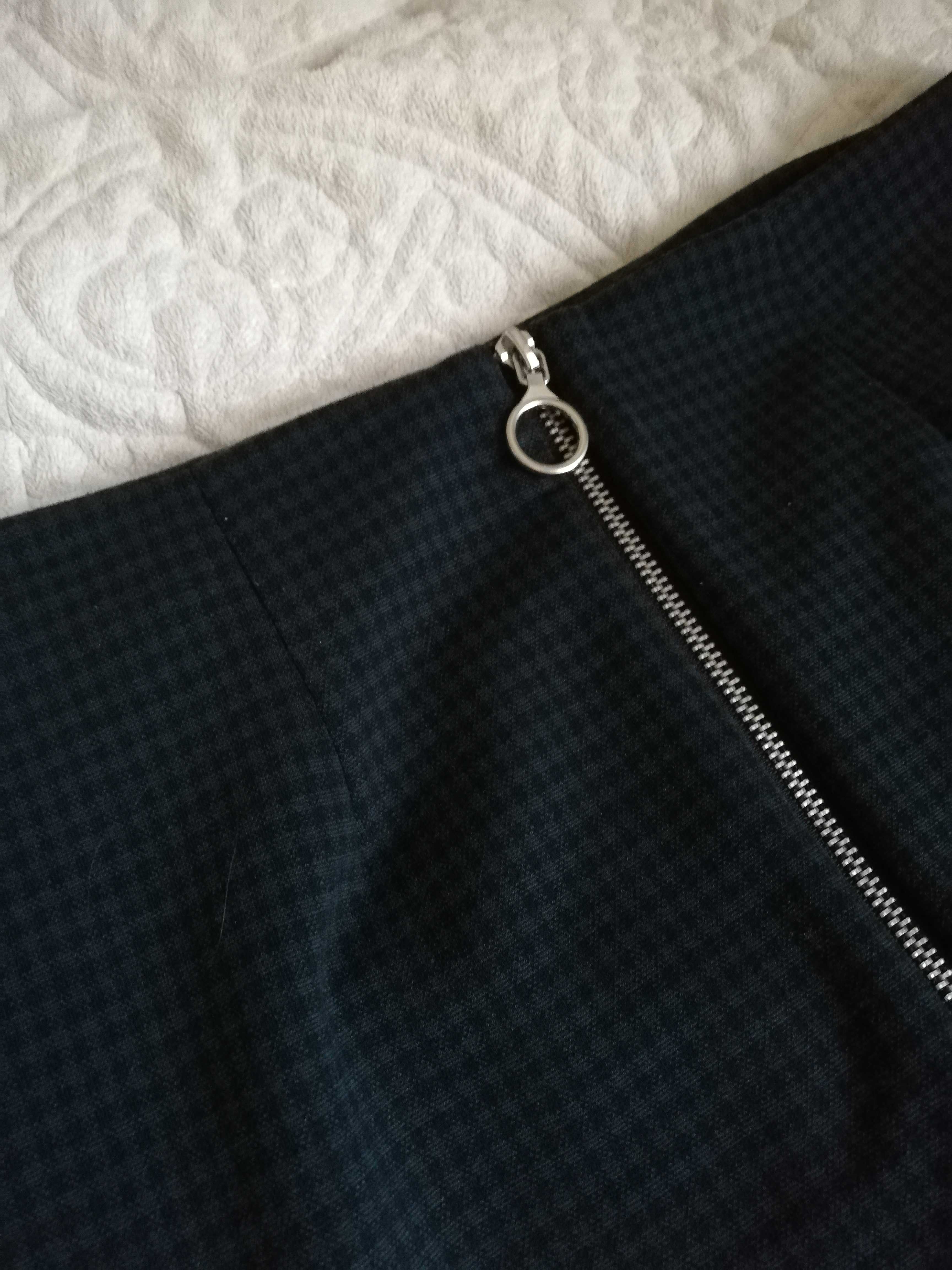 Spódnica Vero Moda rozm M zielona kratka zamek ZIP