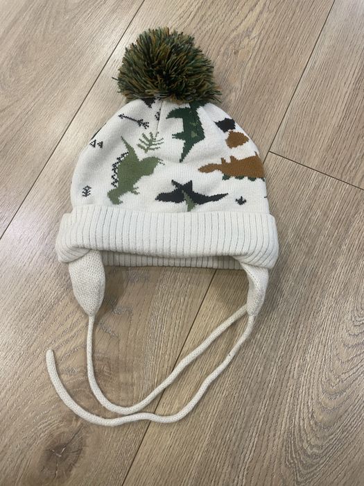 Czapka zimowa chłopięca dinozaury 3-6 mcy