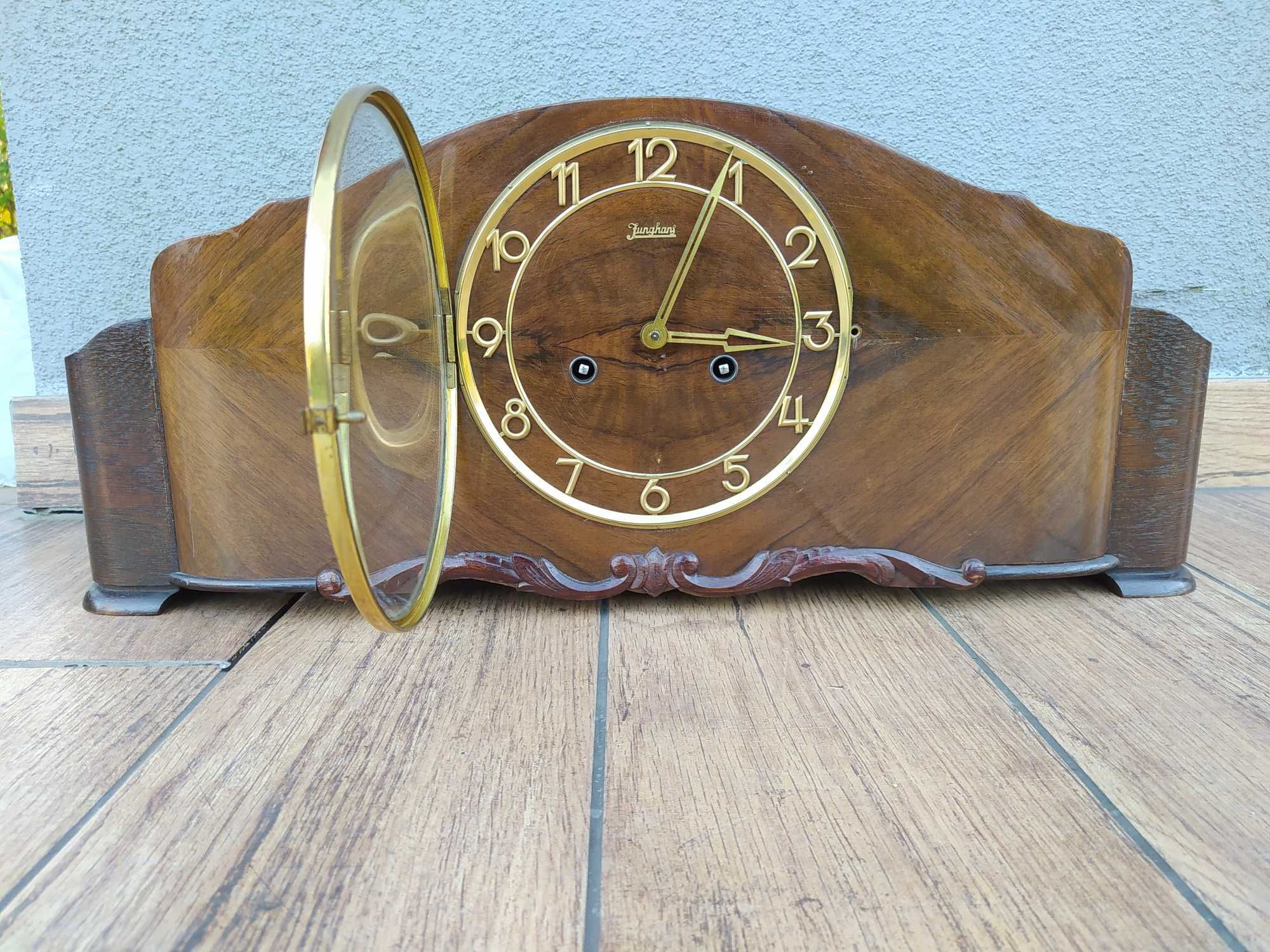 Zegar kominkowy Junghans art deco sygnowany
