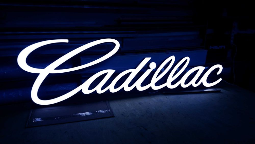 LED Neon Cadillac, Podświetlany Napis, Reklama 3D, Ledon, PRODUCENT