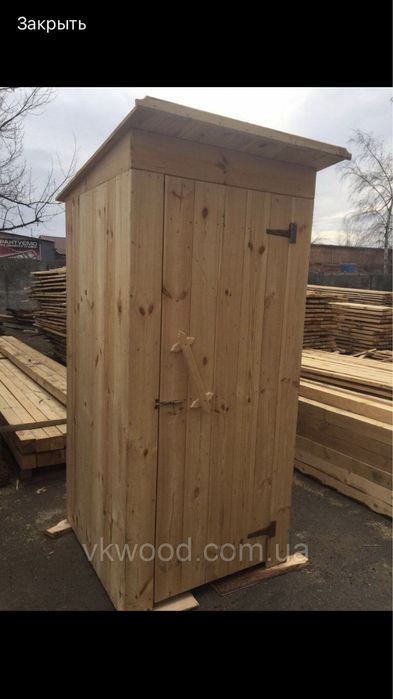 Туалет дерев‘яний, вуличний, на дачу, конструктором