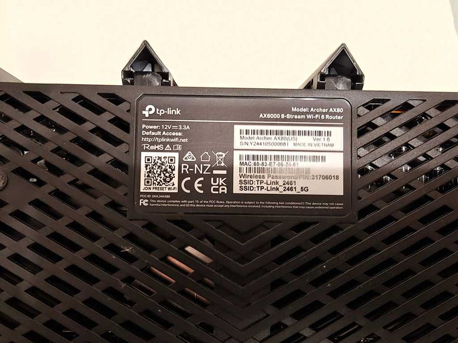 tplink Archer AX80 AX6000 Беспроводной маршрутизатор Wi-Fi 6
