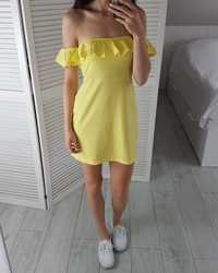 Missguided żółta sukienka hiszpanka letnia 38 M