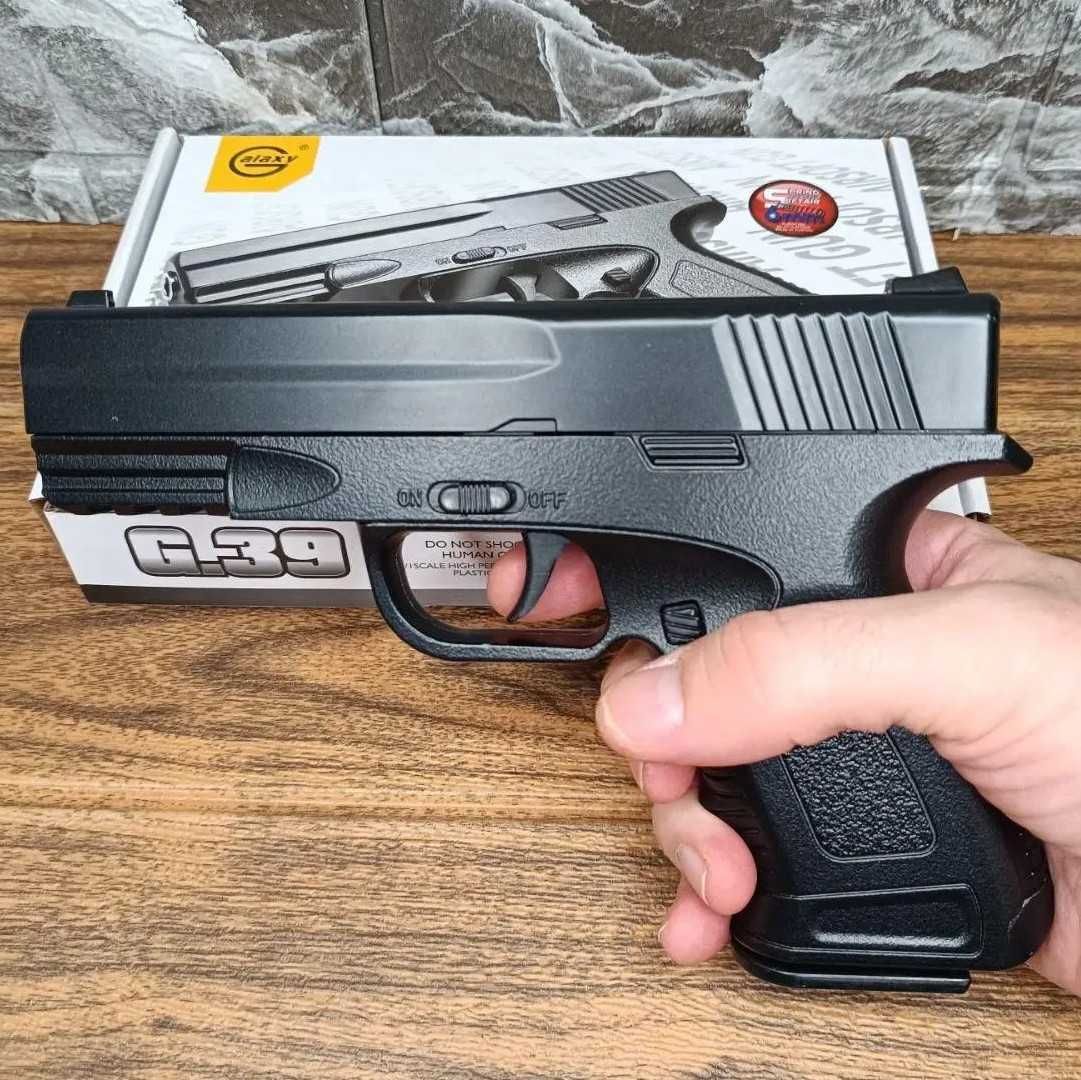 Пистолет Глок Glock 18 Galaxy G39 на пульках Металл детский игрушечный