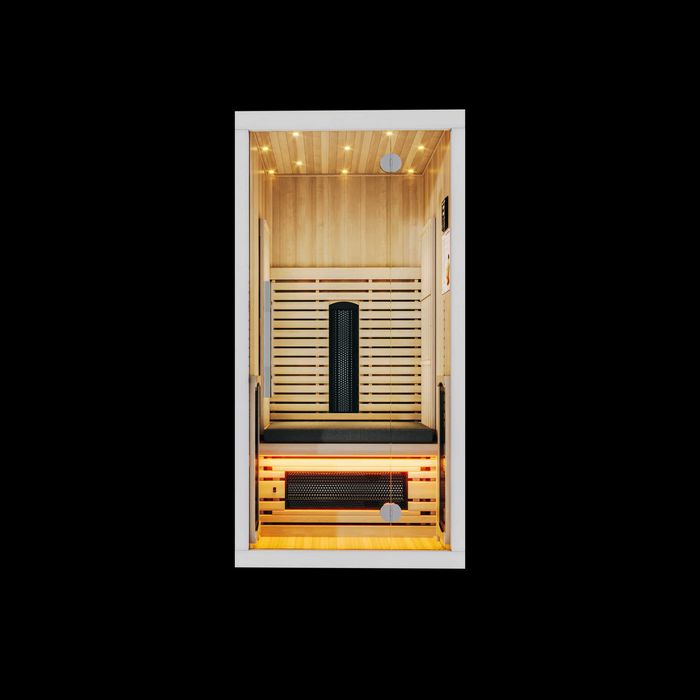 NOWOCZESNA Sauna na Podczerwień - Infraplus™ 95 Valero Biały Cedr