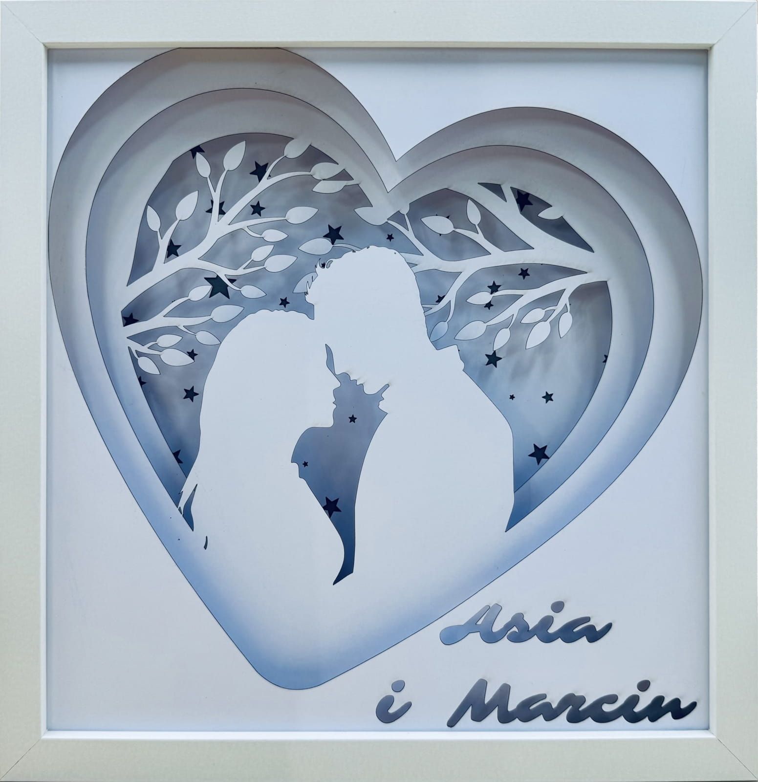 Ramka 3D LED Shadow Box Serce