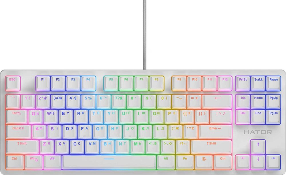 Нова клавіатура HATOR Rockfall 2 Mecha TKL Orange, White (HTK-521)