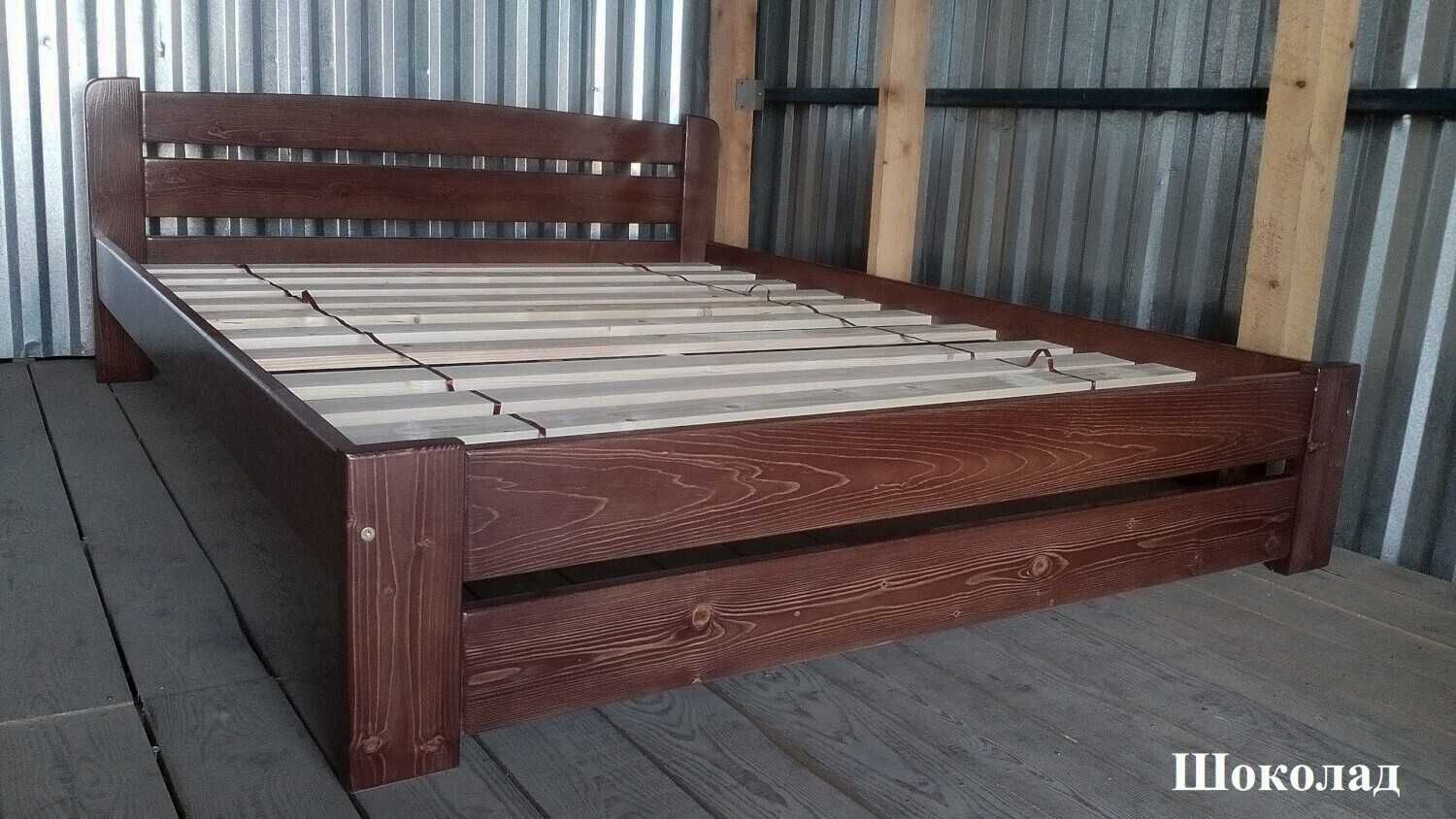 Ліжко з масиву дерева Фієстa двоспальне і однoспaльне. Кровать з сocни