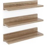 OSTATNIA! 3 x PÓŁKA ścienna WISZĄCA w kolorze dąb sonoma dł. 39 cm