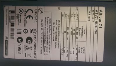 Частотный преобразователь Altivar 71 Schneider Electric 4 kWt