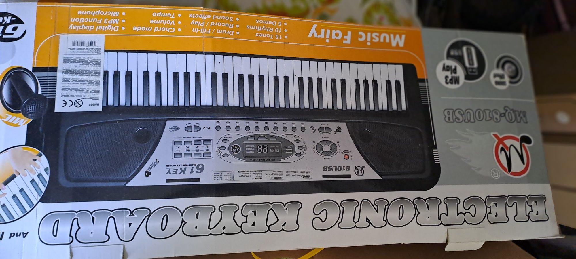 Organy Keyboard 61 klawiszy, 2 głośniki, mikrofon