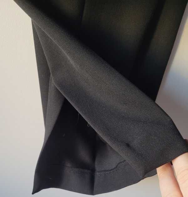 ZARA eleganckie czarne spodnie z rozcięciami XL