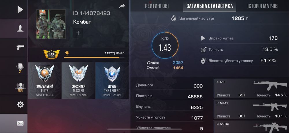 Аккаунт Standoff 2