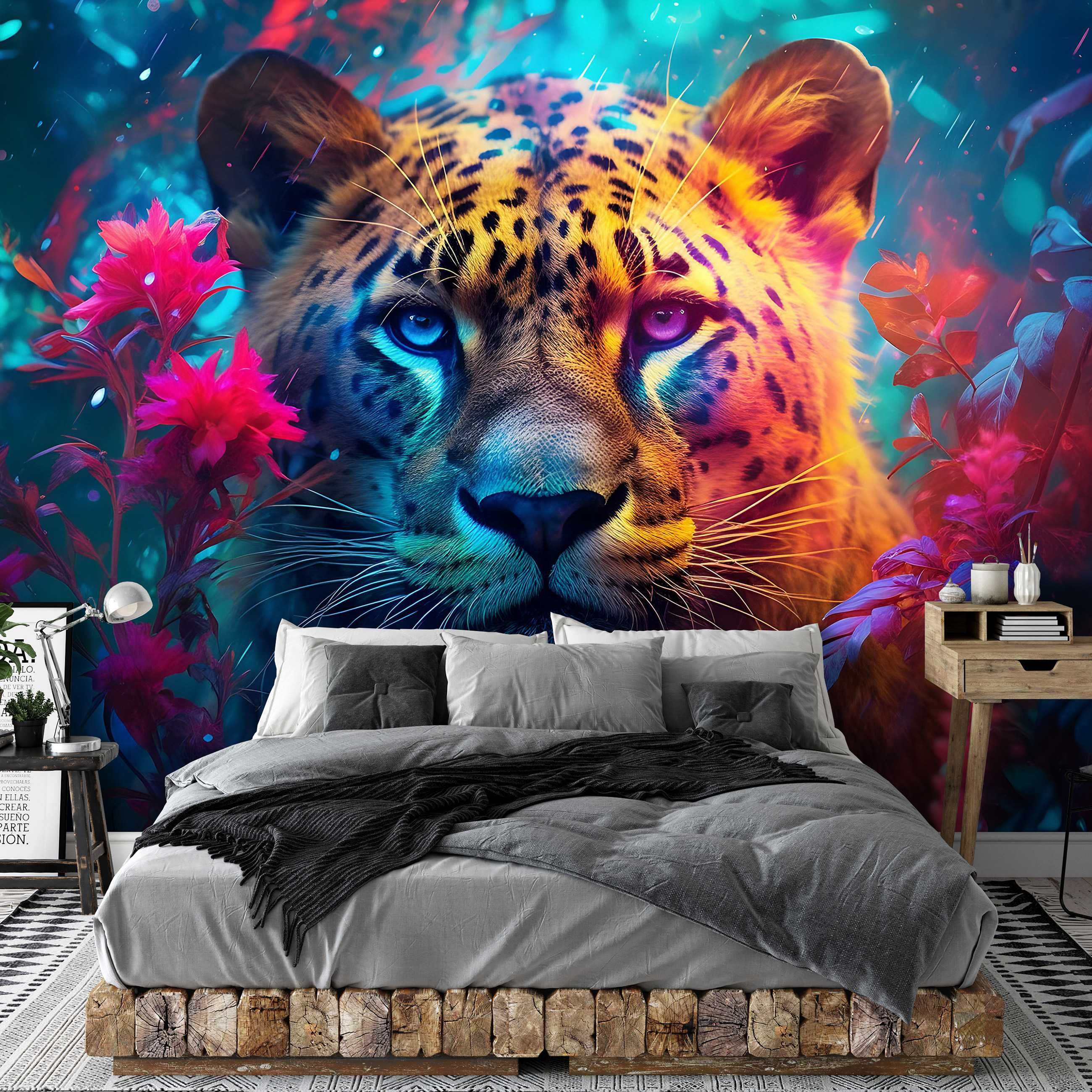 Fototapeta Kolorowy Jaguar Intensywne Kolory 3D Twój Rozmiar + KLEJ