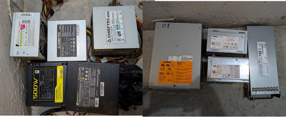 Блоки питания для ПК и СЕРВЕРОВ  9 штук цена за все !