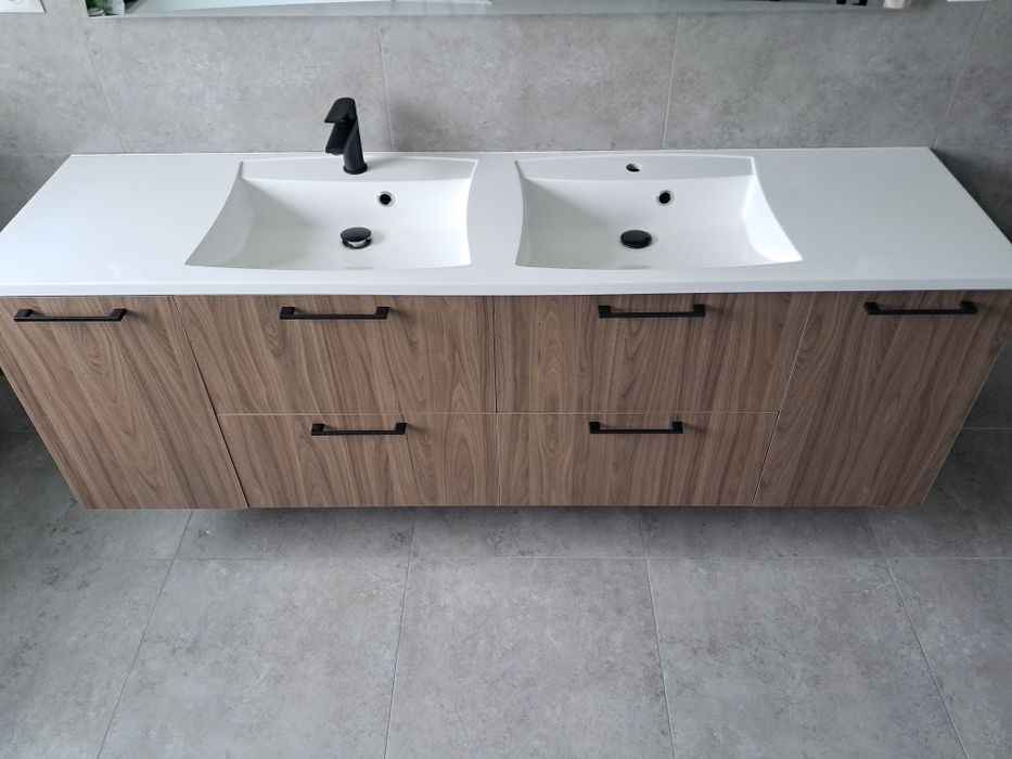 Umywalka podwójna wpuszczana veyer norma d uszkodzona