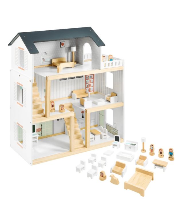 Drewniany Domek dla lalek Dziecięcy Zabawka dla dzieci drewniana