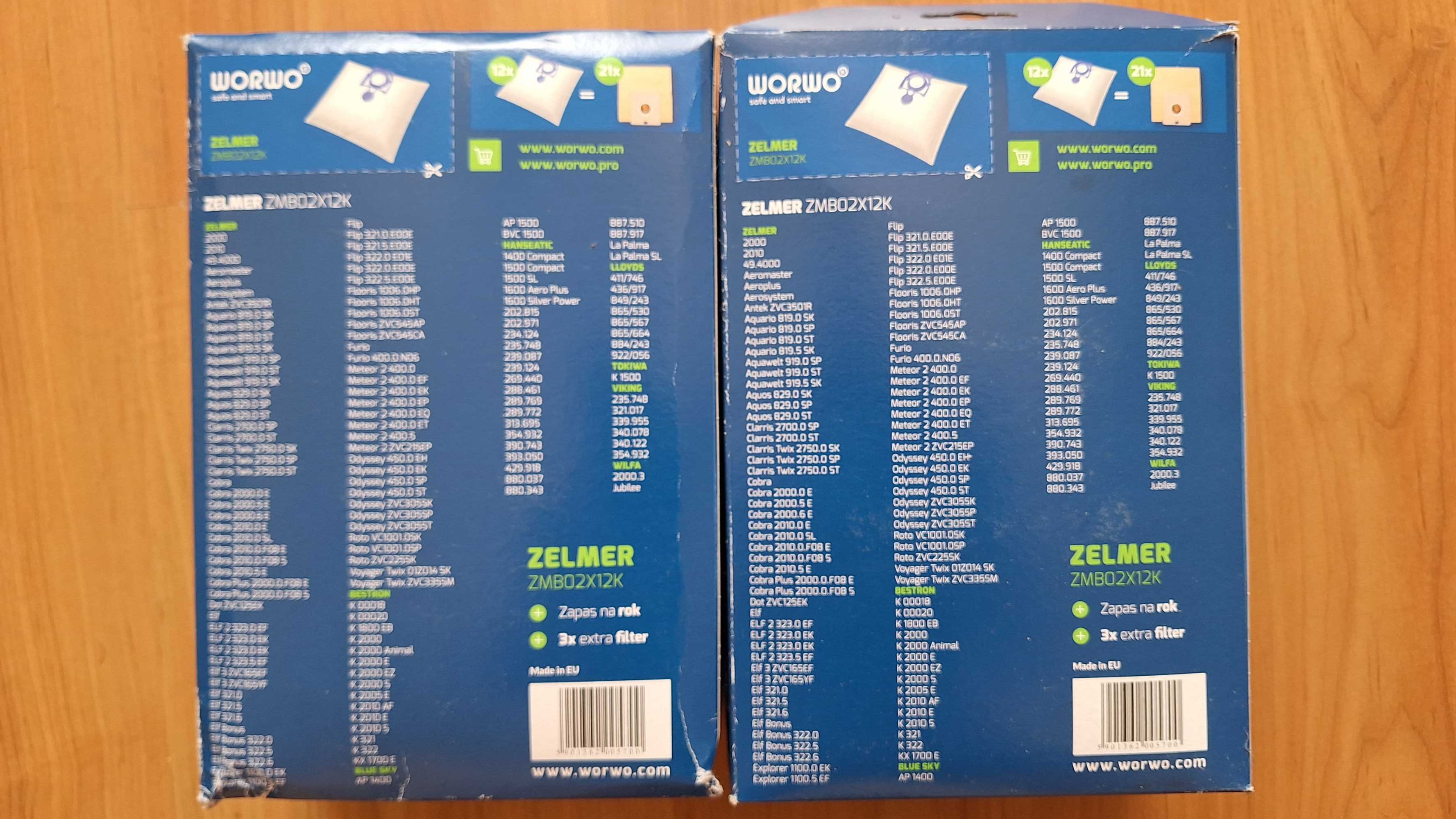 24x worki do odkurzacza ZELMER ODYSSEY ELF METEOR WORWO ZMB02X +filtry
