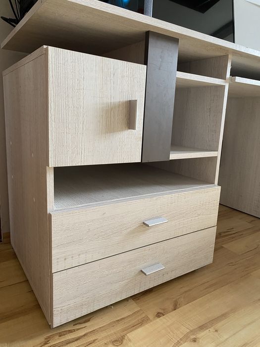 Biurko siwe gamingowe do pracy nauki agata meble ikea