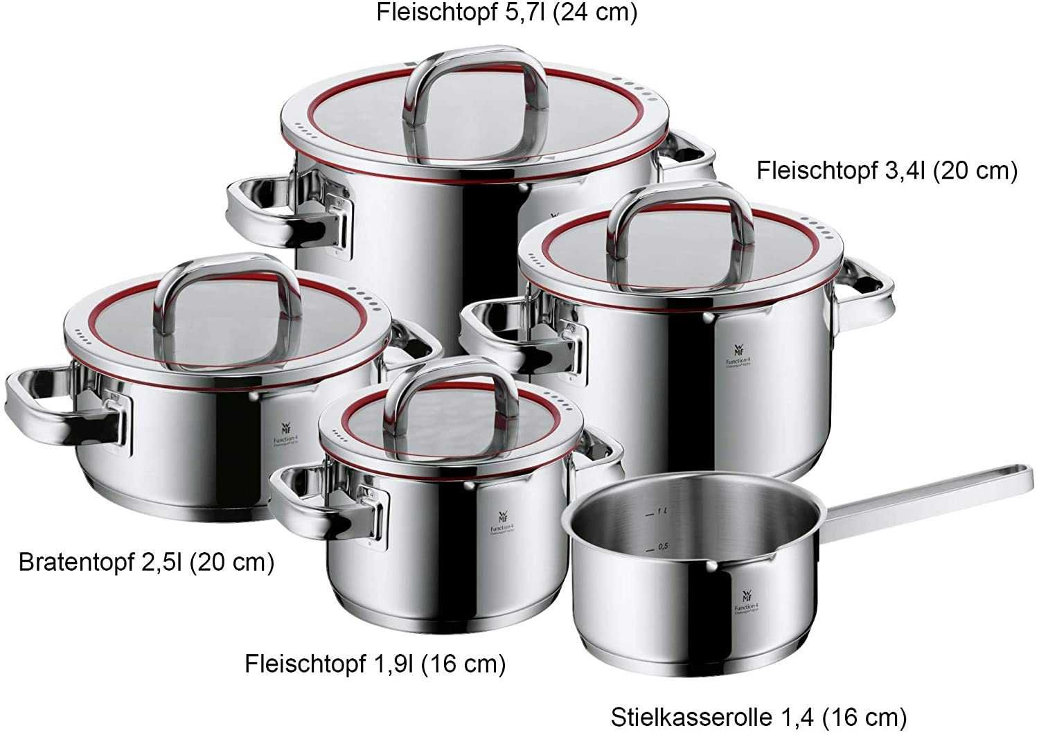 Продам набор кастрюль WMF Function 4 из 5 предметов. Новый !