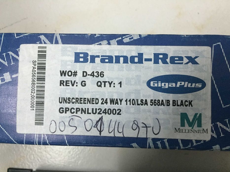 Patch Panel UTP, 24 Portas, da Brand-Rex p/Bastidor Informático64283894256001123