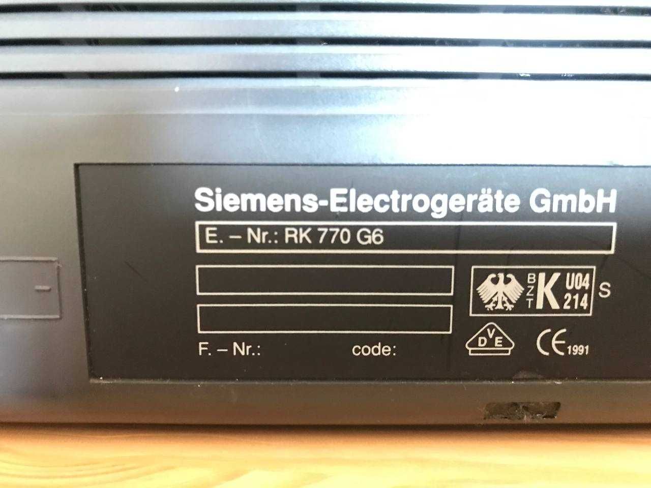 Вінтажний колекційний радіо-приймач/магнітофон Siemens RK 770
