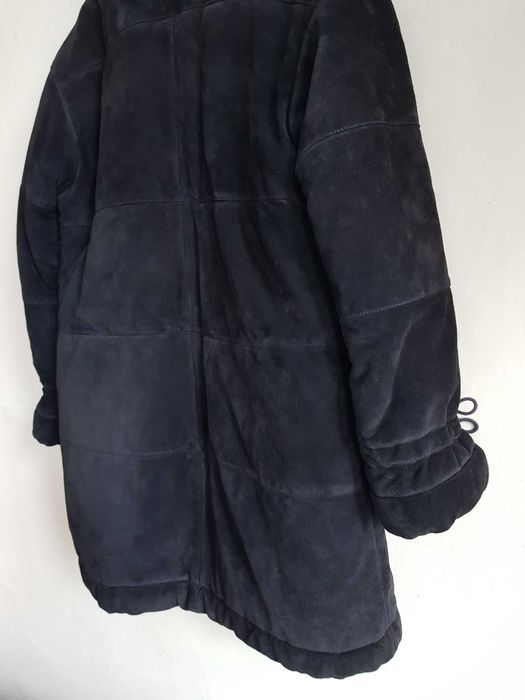 Zamszowy ocieplany płaszcz retro #rouje #sezane #madelle