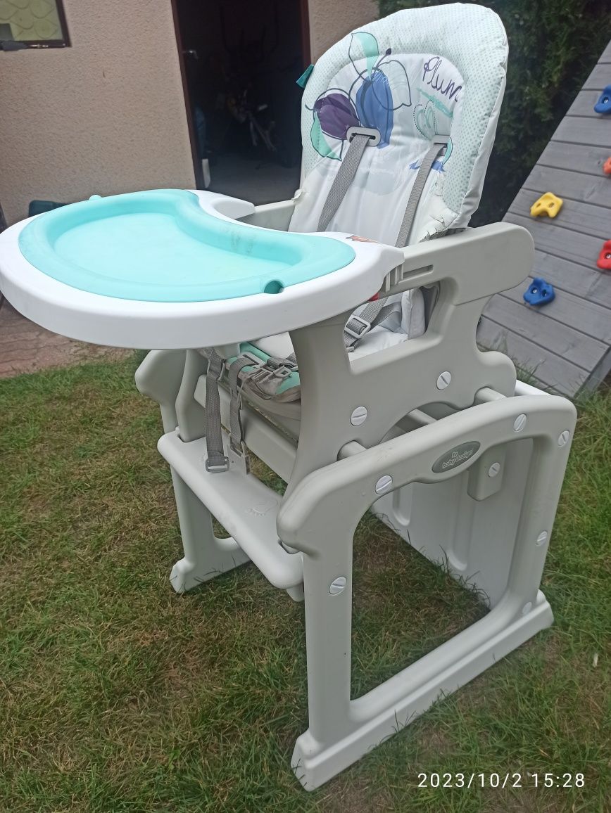 Krzesełko do karmienia 3w 1 baby design