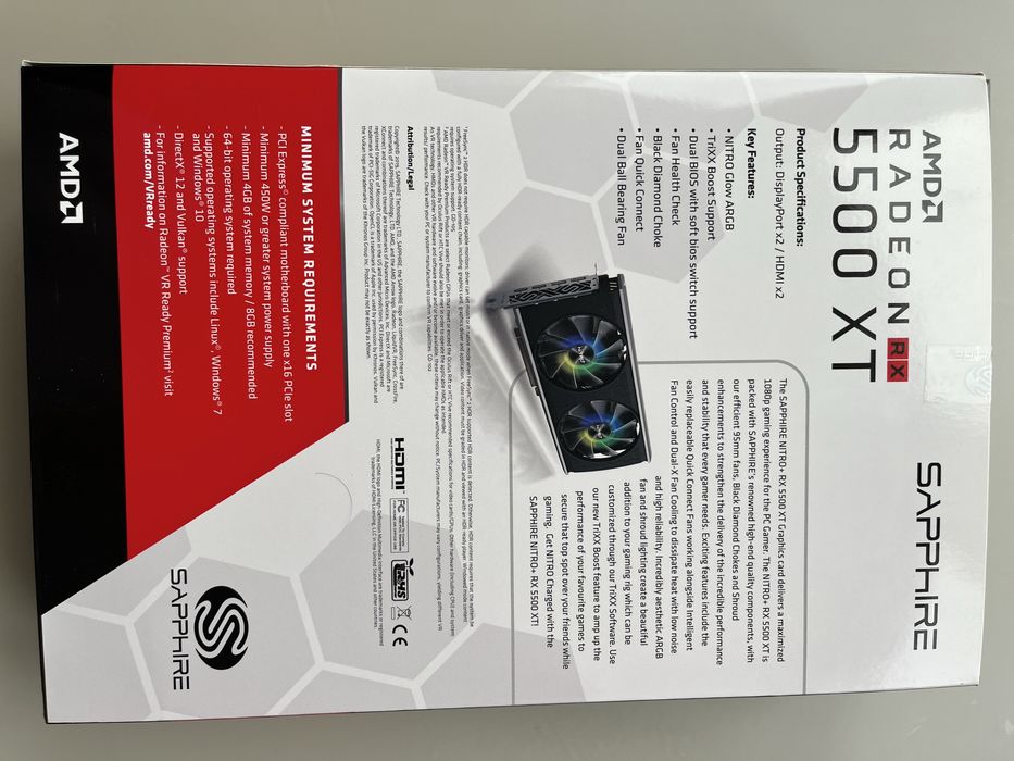 Видеокарта Radeon RX5500XT.