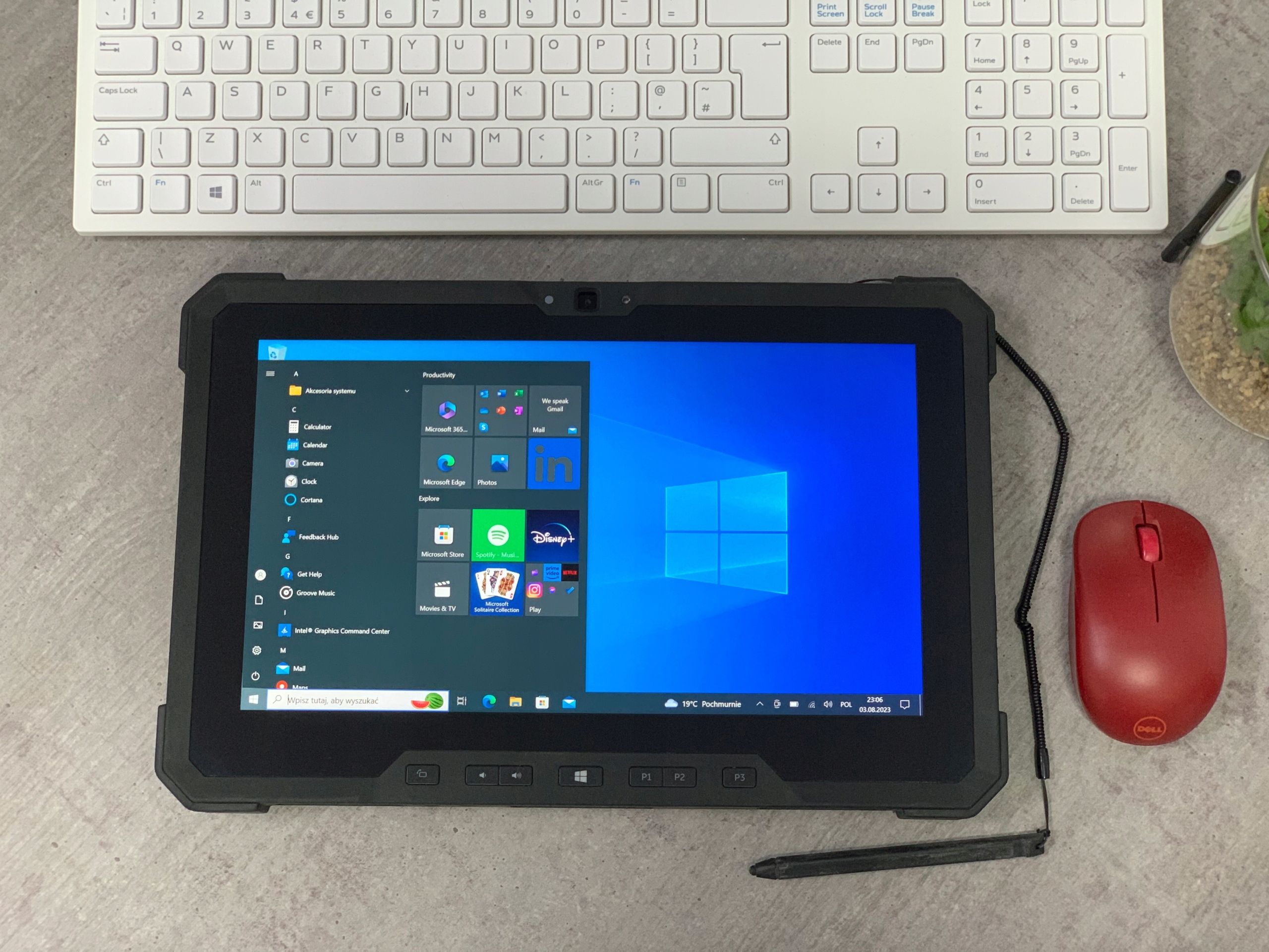 Tablet przemysłowy Dell 7212 Rugged i5-8350 8G 256SSD WINDOWS 11