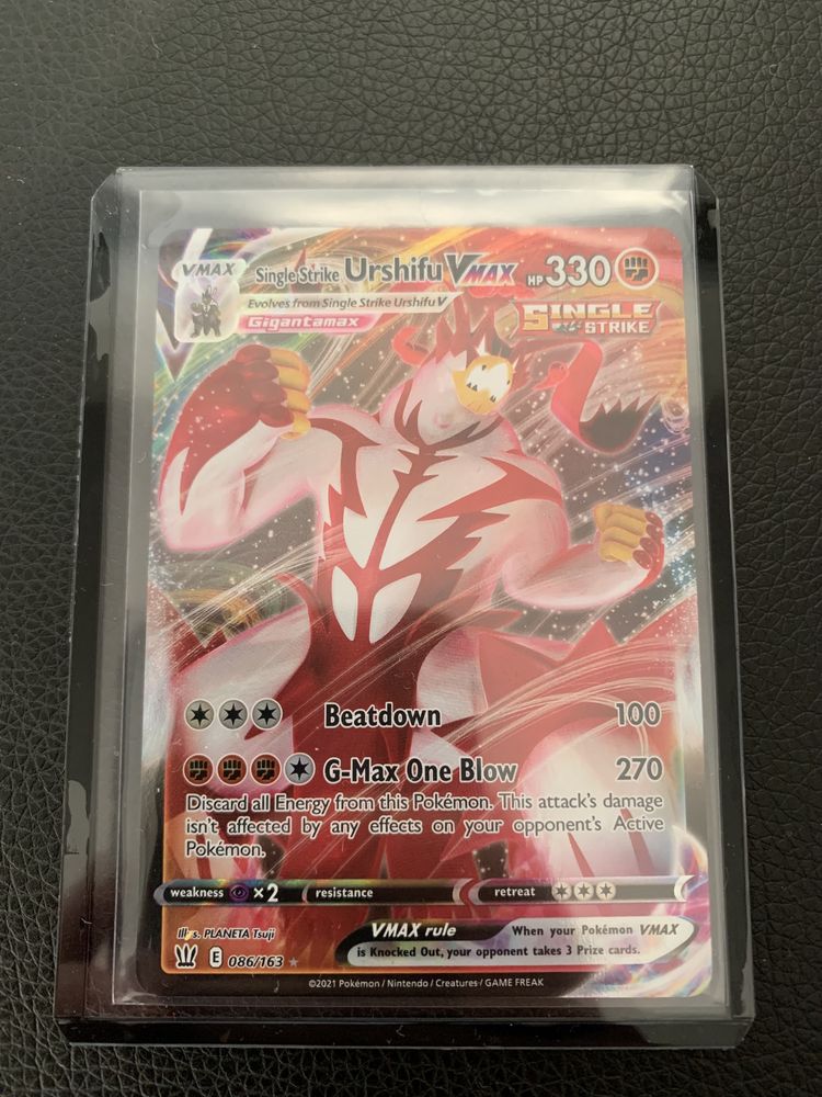 Pokemon karta single strike urshifu vmax 086/163 battle styles