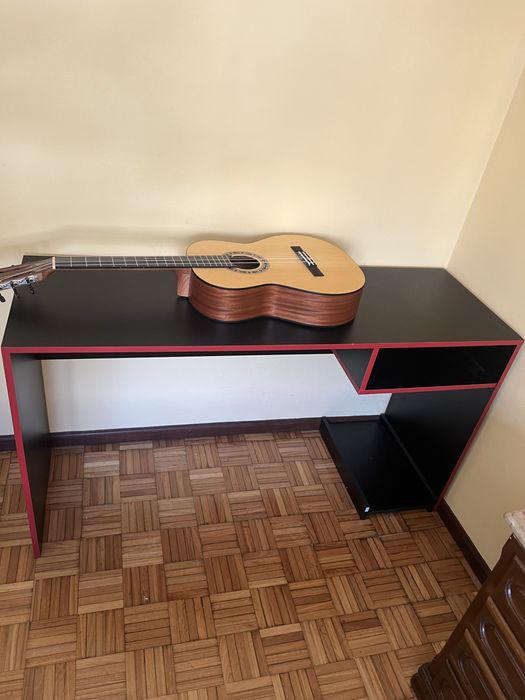Secretária CSD Gaming Pixel Preto Vermelho