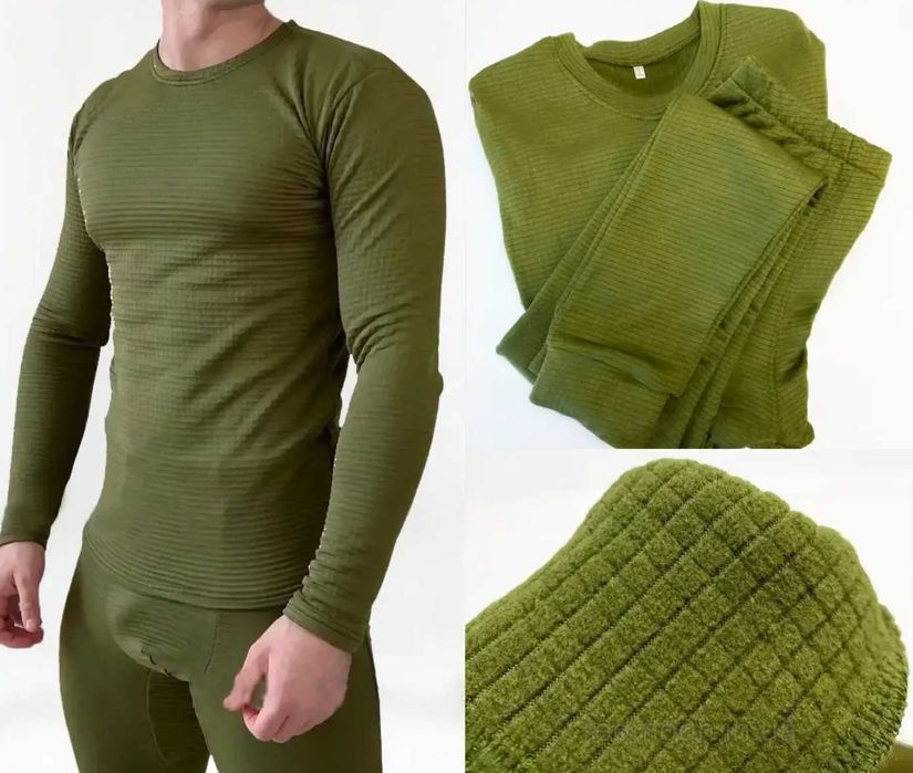 Термобілизна ЗСУ фліс Олива | Уставна зимова білизна, Нова S-3XL