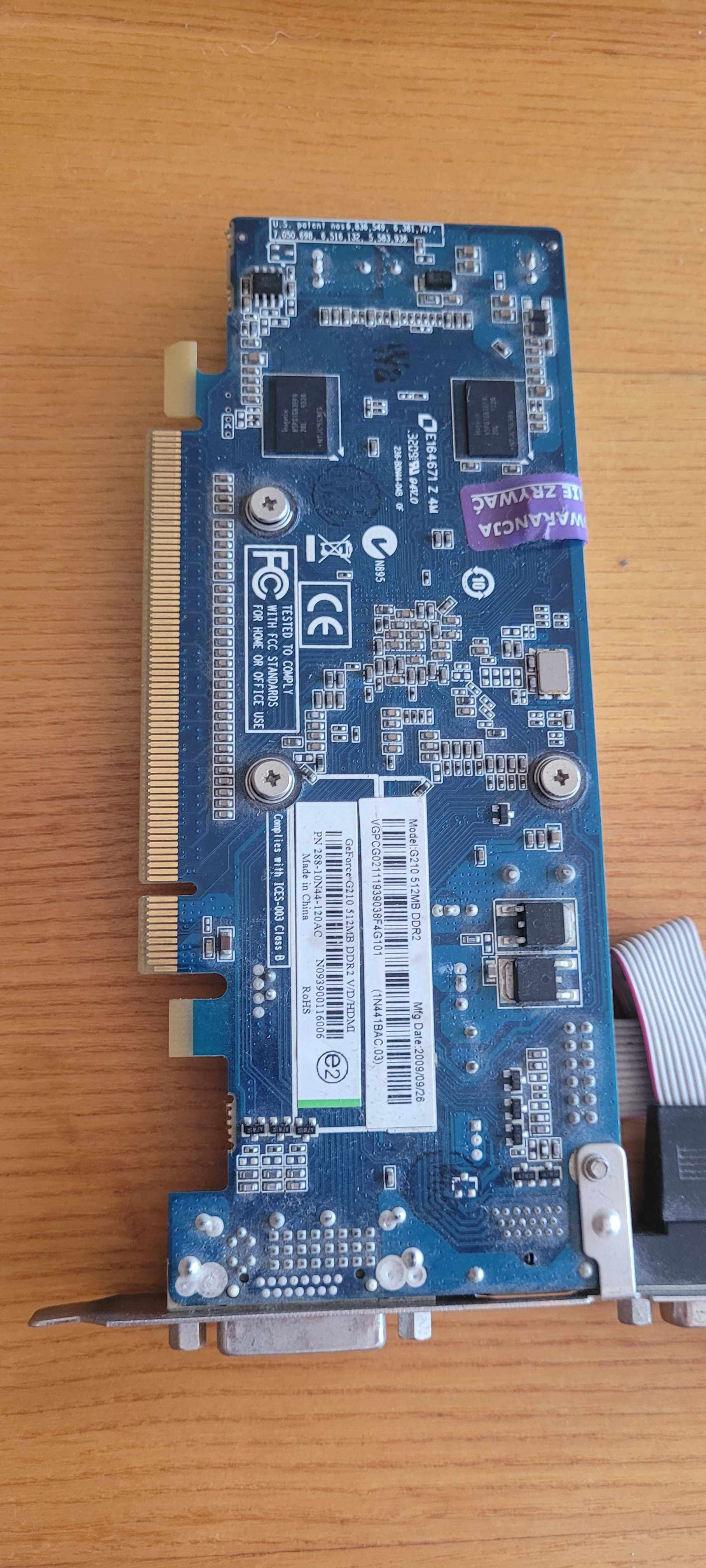 Karta graficzna Nvidia GeForce G210 512MB DDR2 HDMI DVI VGA PCI-e