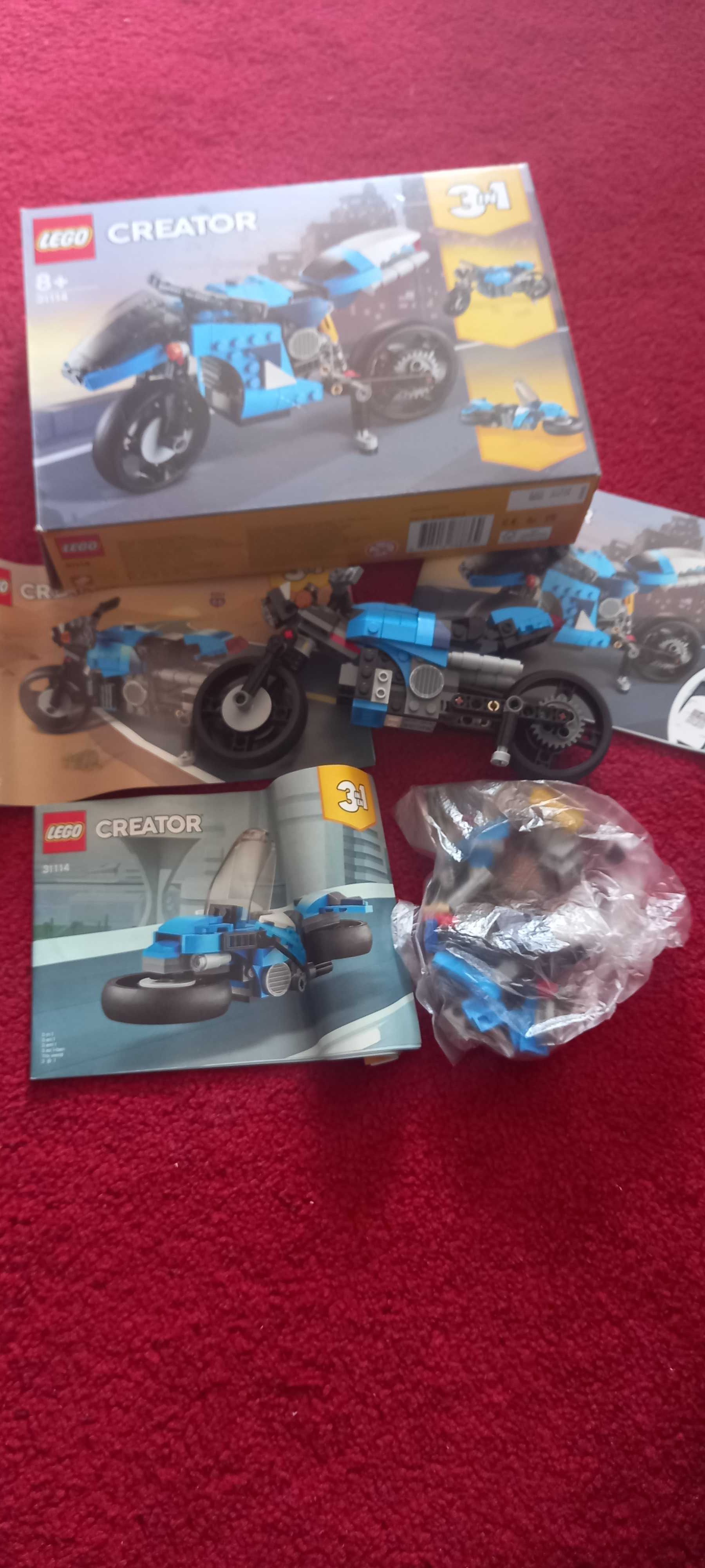 Klocki lego creator 3114 3 w 1 motor motocykl poduszkowiec j nowe +8