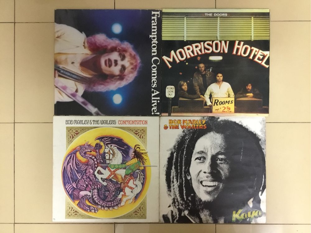 Discos de vinil Peter Frampton, Doors, Bob Marley