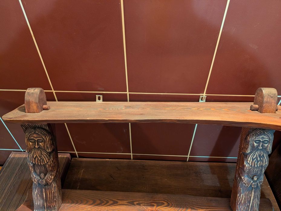 Stara rzeźbiona półka - antyk