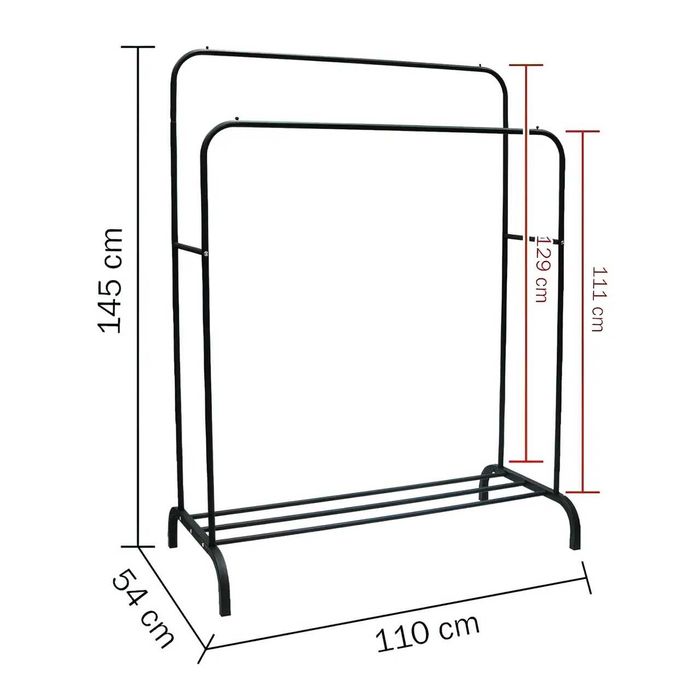 Двойная стойка вешалка Double floor Hanger для одежды,145х110 см