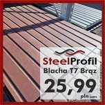 OD RĘKI Blacha trapezowa T7 grafit brąz matowa podbitka RAL 7016 MAT