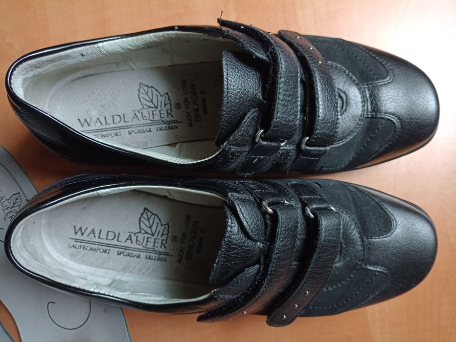 Женские кожаные ортопедические туфли кроссовки Waldläufer