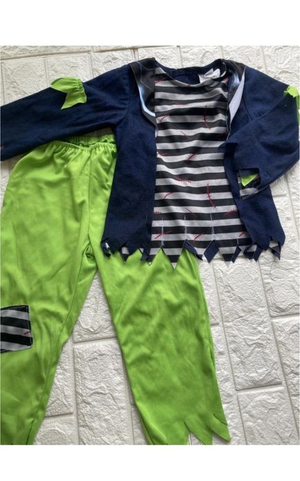 Карнавальний костюм зомбі на хелловін на хлопчика 2-3 роки 92-98 см