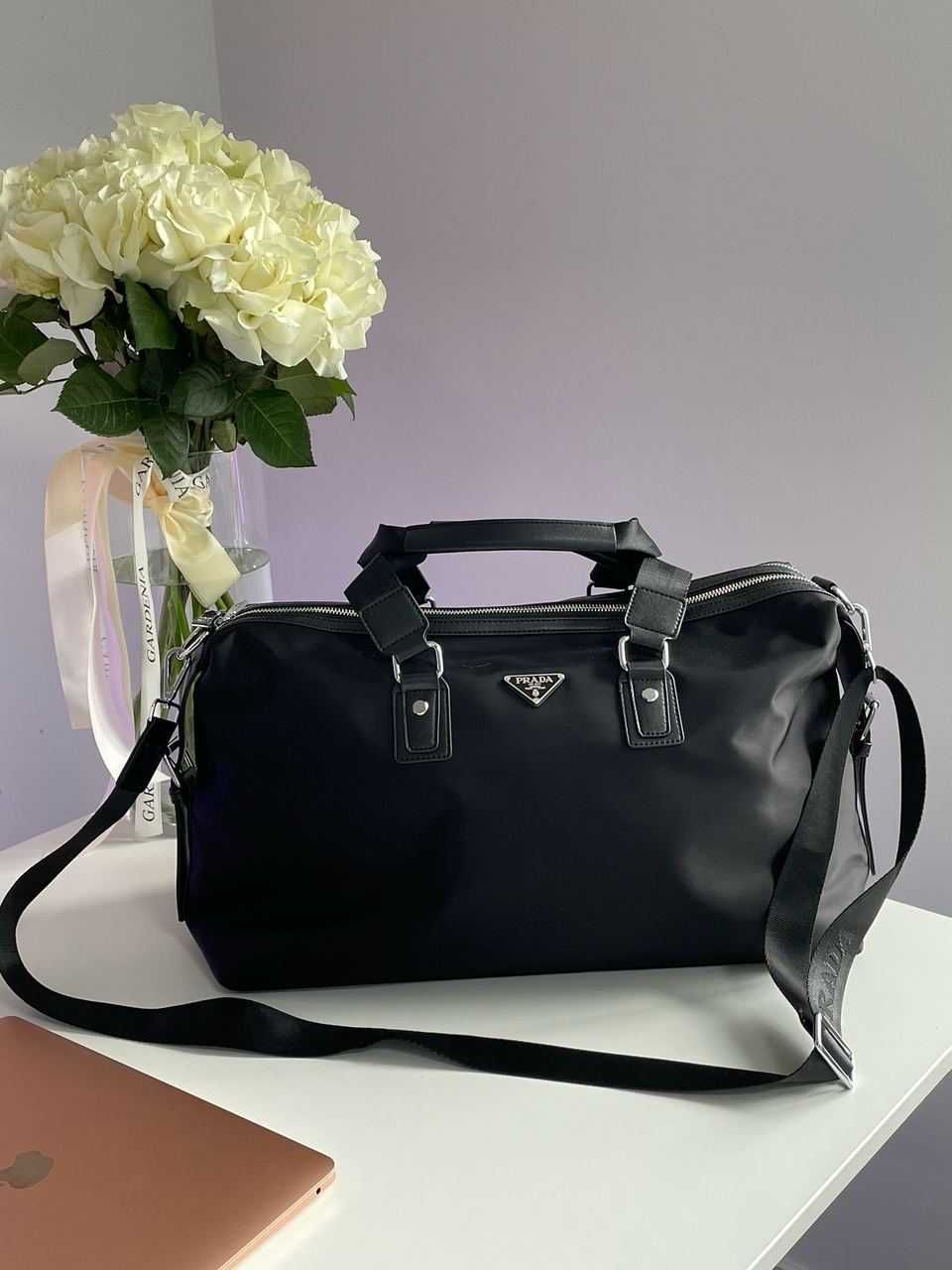 Сумка Prada Re-Nylon and Saffiano Leather Duffle Bag
