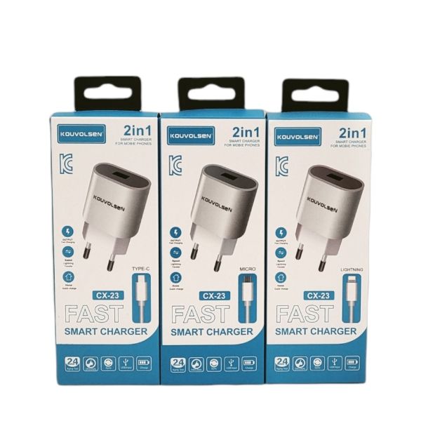 Carregador 2 em 1 USB com Cabo