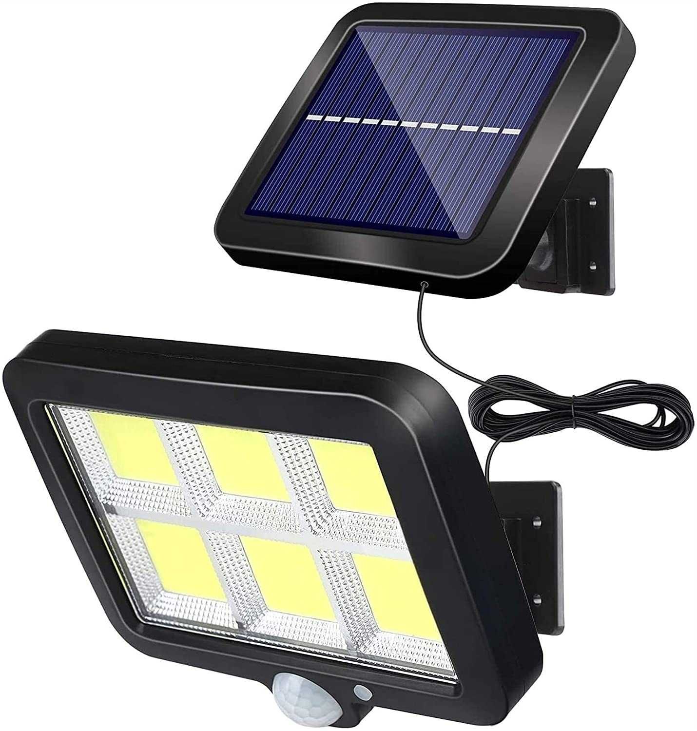 LAMPA Solarna HALOGEN Reflektor Czujnik Ruchu i Zmierzchu 120 LED