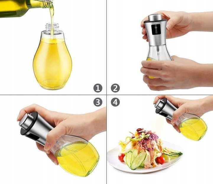 SPRYSKIWACZ DOZOWNIK do OLEJU Oliwy Octu Spryskiwacz 200 ml Szklany