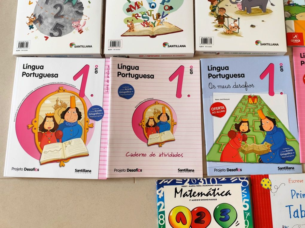 Manuais escolares 1° Ano (Novos - Versão do Professor)