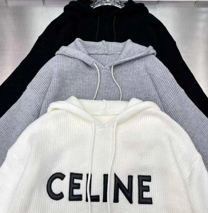 Жіноча вʼязана худі з вовни з капюшоном чорна беж, сіра