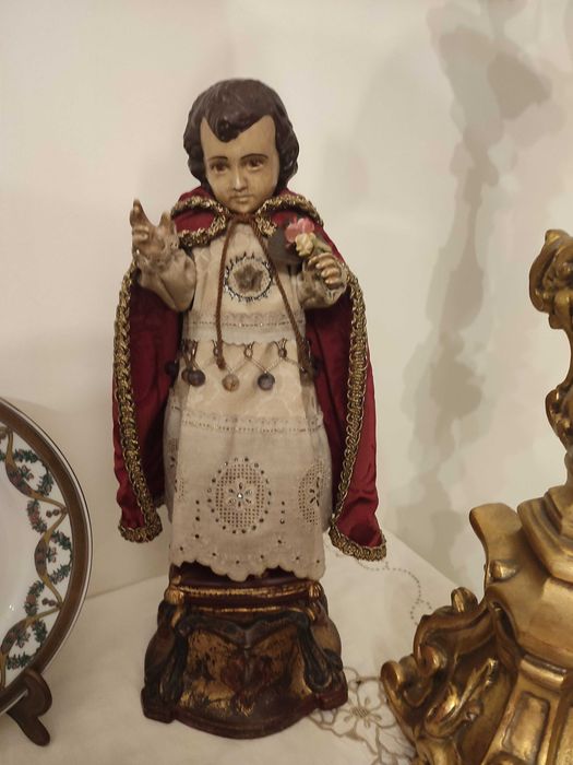 Menino Jesus vestido. Lindíssima peça de arte sacra